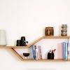 étagère murale en chêne massif, bois et métal. Made in France. L'inatelier, design & artisanat Français