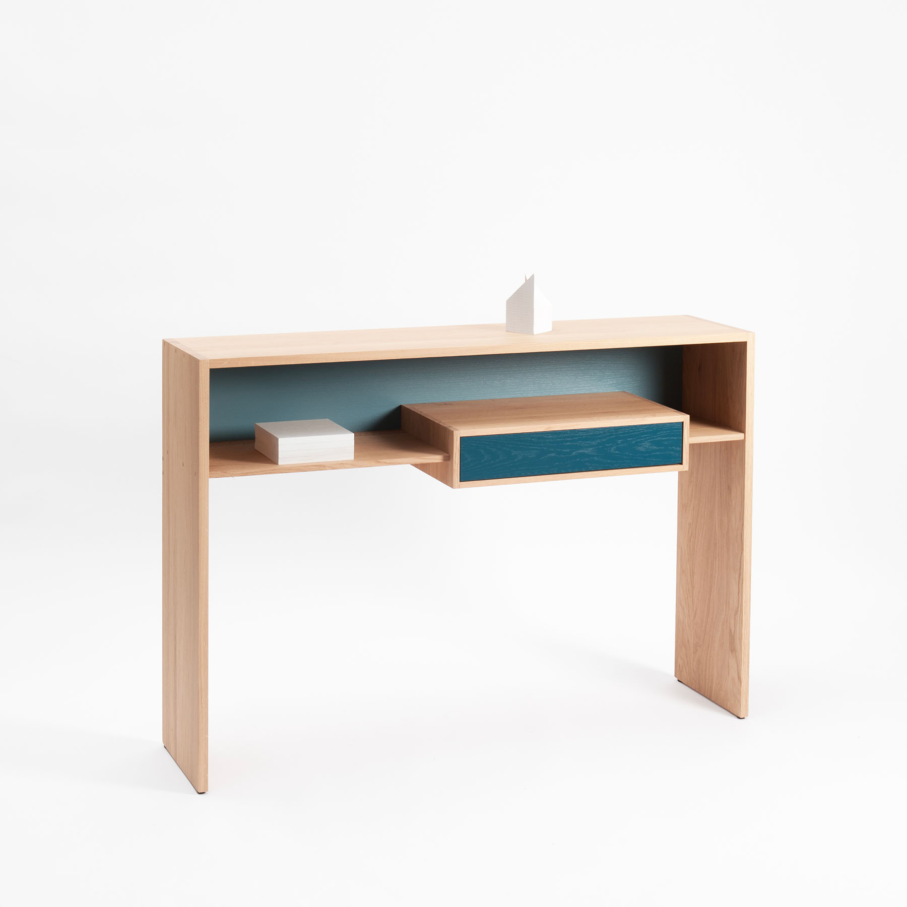 Console_chene massif_mixage_drugeot manufacture_L'Inatelier_Nantes_Boutique déco_bureau_décorationintérieur_personnalisable_tiroir_bois_meuble d'appoint