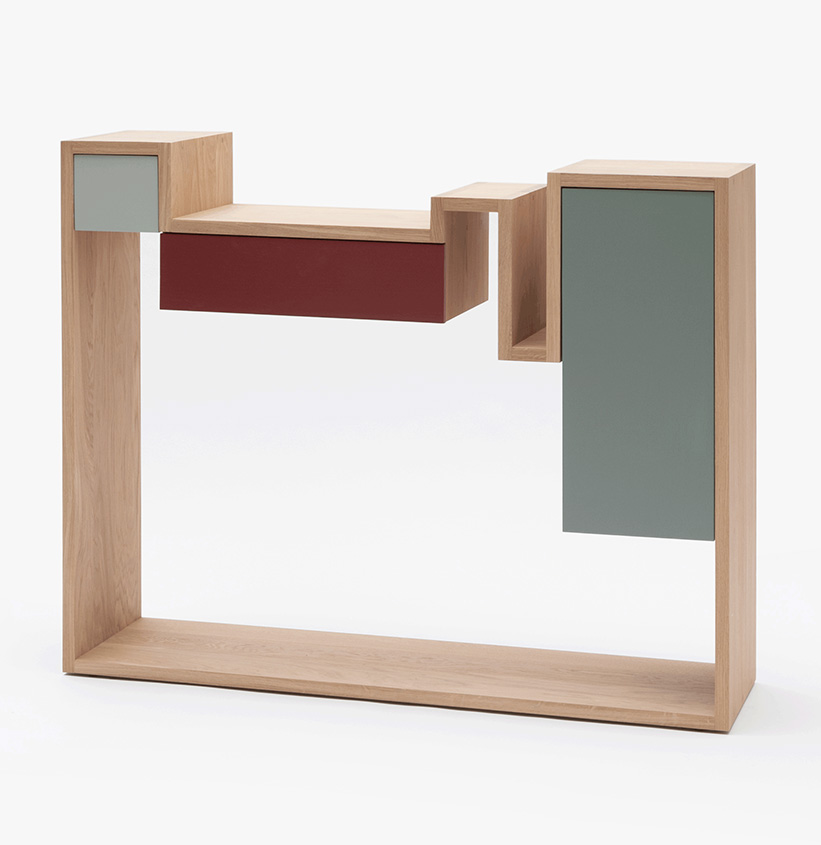 console-glycine_Drugeot Manufacture_L'Inatelier_Nantes_Déco_chêne massif_bois_surmesure_bureau_meuble_tiroir_personnalisable