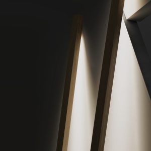 lampadaire nomade volige_drugeot manufacture_LInatelier_nantes_luminaire_lampe_chene massif_fabrication artisanale_ led_lumière indirecte_design_ artisanat contemporain_ anjou_made in france_bois_lumière indirecte_allumée_détail