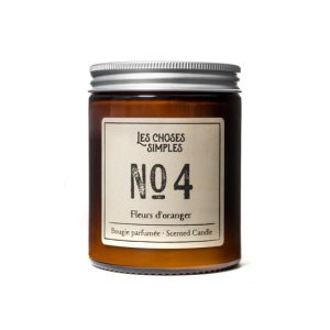 Bougie parfumée N°4 - Les choses simples - Fleurs d'oranger - 140gr - 40h- bougie parfumée - made in france - fabrication artisanale - parfum grasse - naturel - cire -NANTES-L'Inatelier- boutique décoration