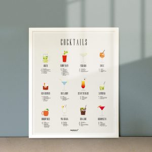 Affiche 'Cocktails' - 40 x 50 cm