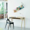 bureau en chene massif et made in France. bureau Zoe réalisé par Drugeot Manufacture distribué par L'INATELIER Nantes