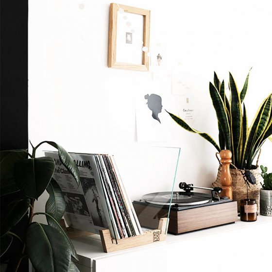 Rangement vinyles - Bois & verre – Image 3