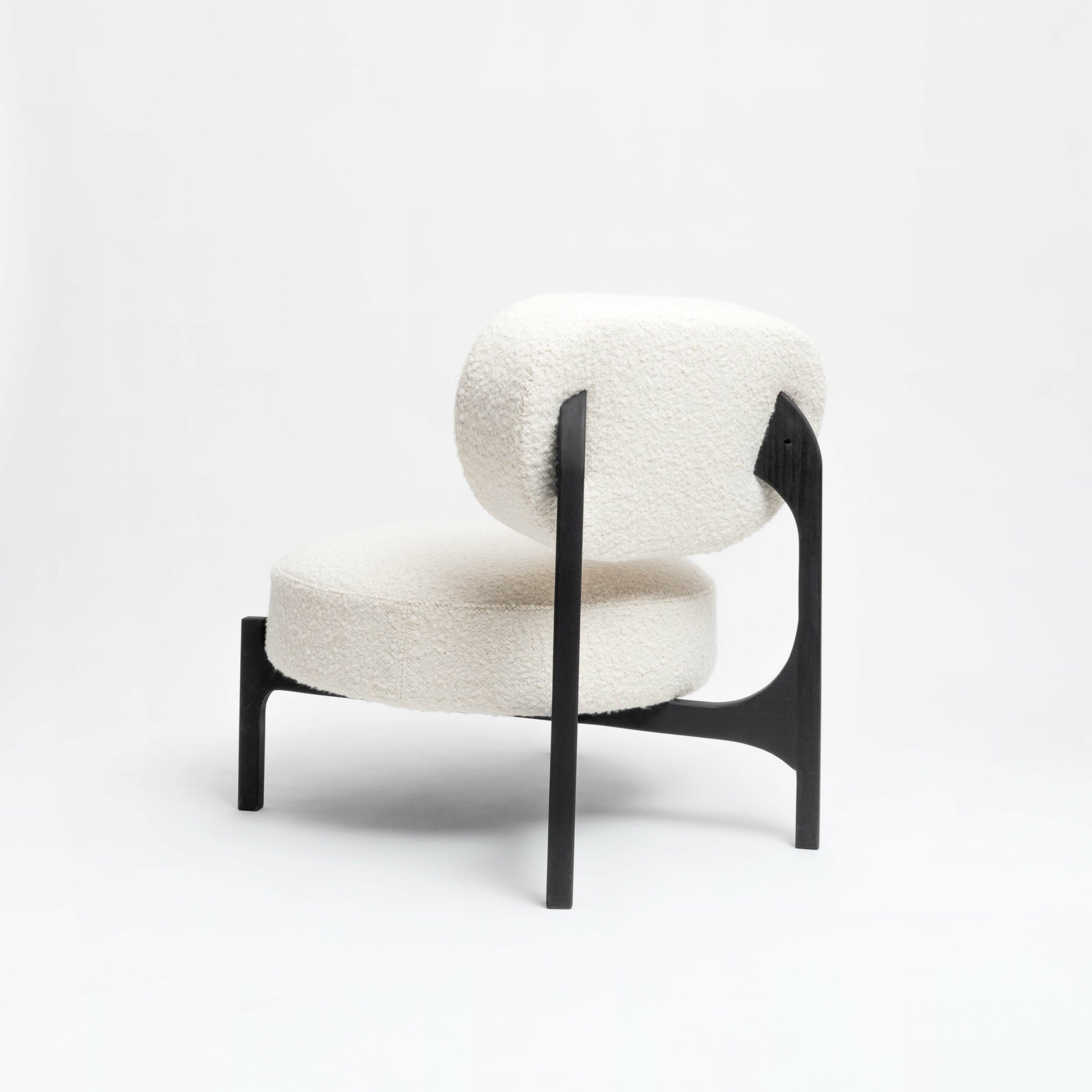 Fauteuil chauffeuse en laine bouclée muaje