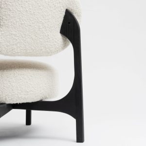 Fauteuil chauffeuse en laine bouclée muaje