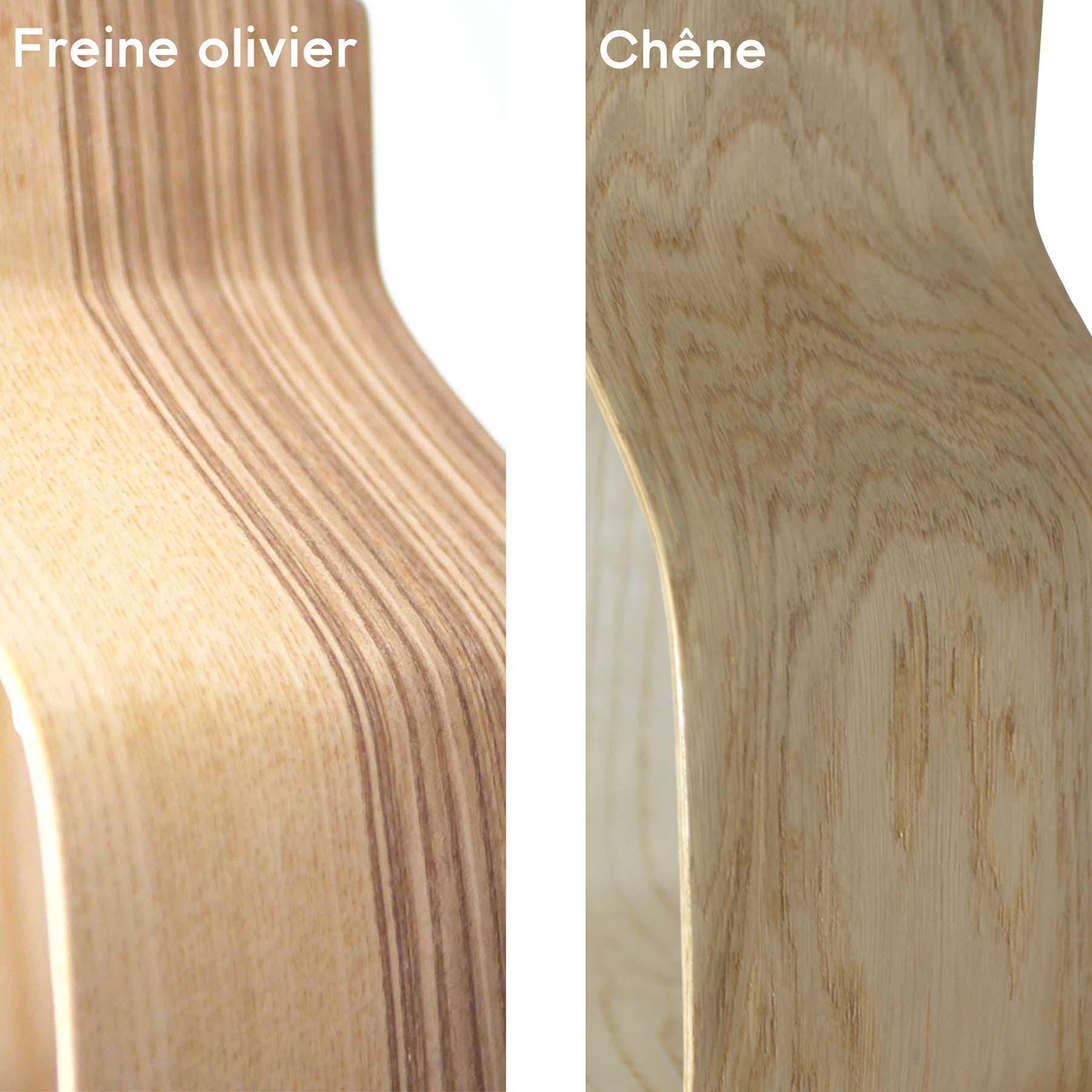 Suspension en bois naturel ""noyau"". 2 essences de bois au choix