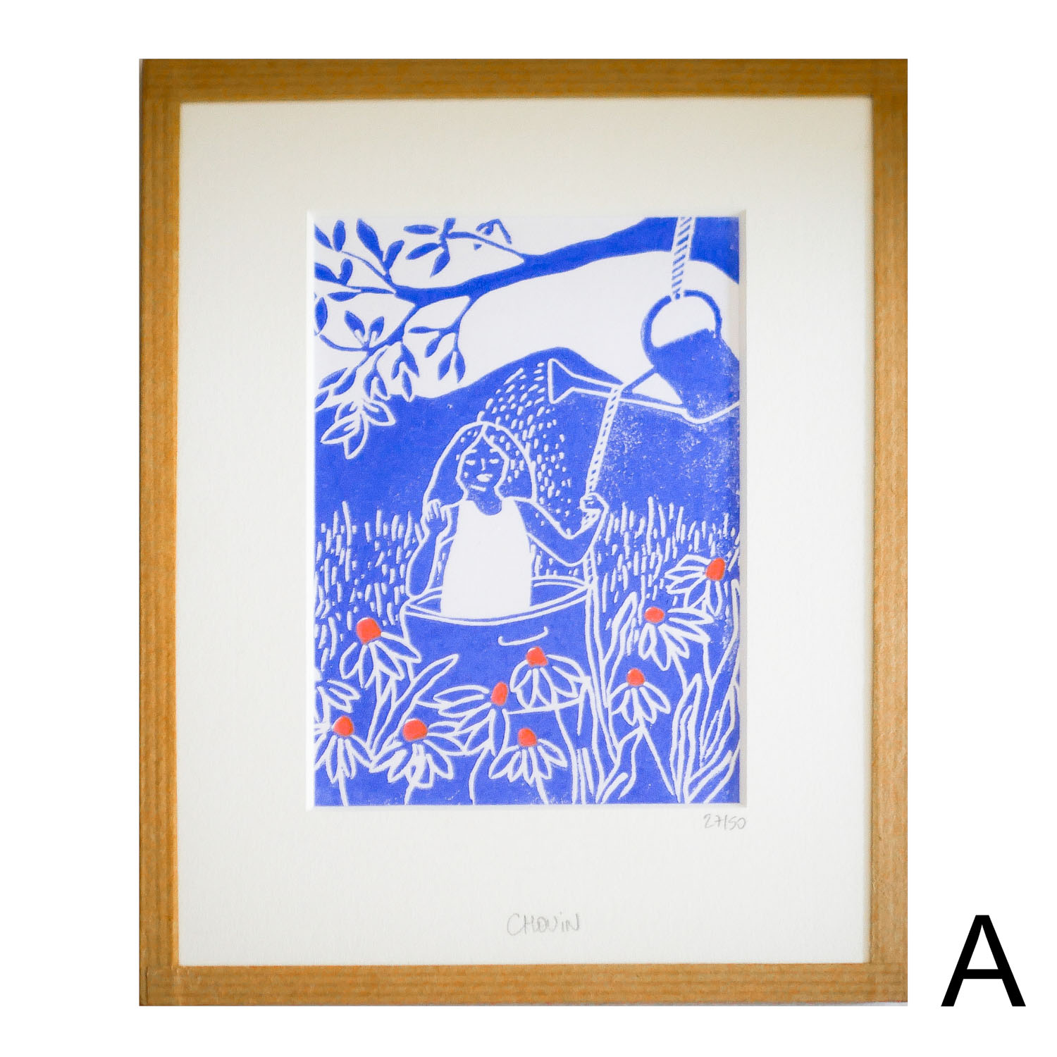 linogravure Jardin chouin linatelier