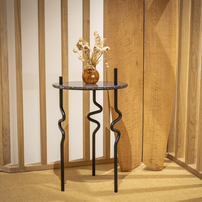table d'appoint en coquillages
