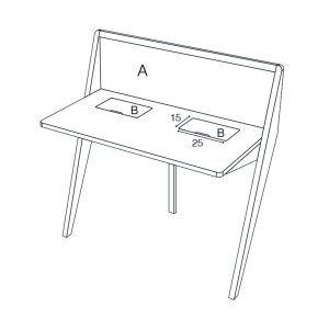 Bureau console en bois COMPAS - Drugeot