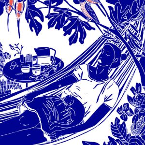 linogravure-sieste-au-hamac