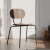 Chaise bois et métal empilable